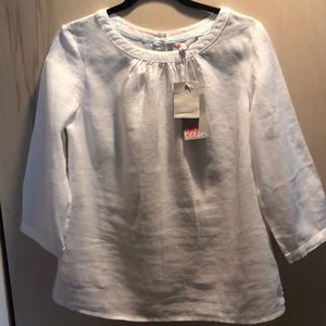 100% White Linen Women’s Shirt size 8 US